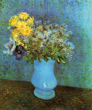Picture  'Vase with Lilacs, Daisies and Anemone ' 