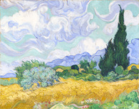 Vincent van Gogh art print 'A Wheatfield, with Cypresses' Landscape art print by King and McGaw