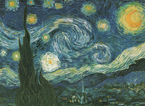 Vincent van Gogh art print 'The Starry Night' Landscape art print by King and McGaw