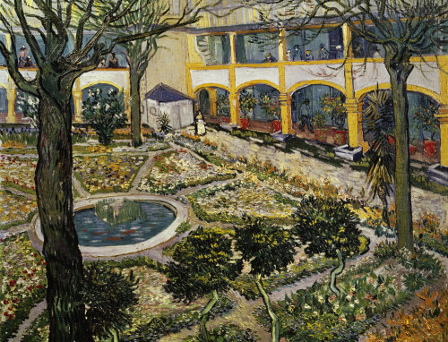 Vincent van Gogh art print 'Garden of the hospital at Arles' landscape prints by King and McGaw