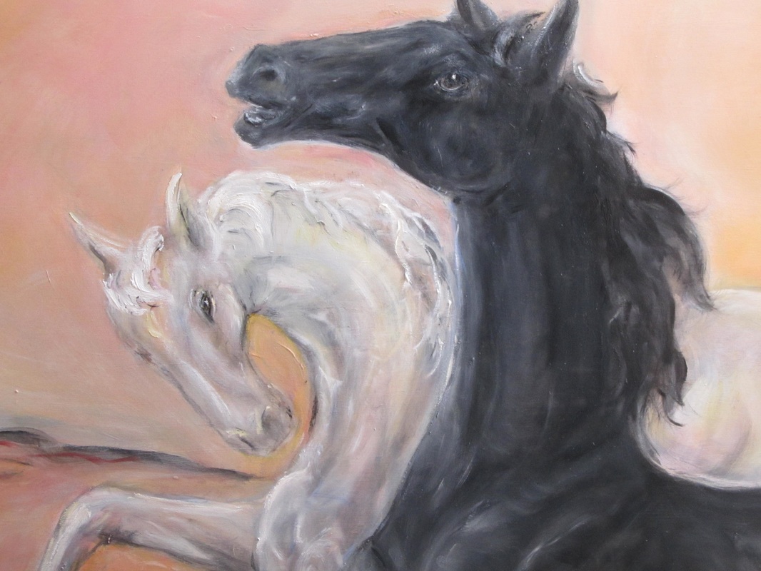 Horses Running painting
