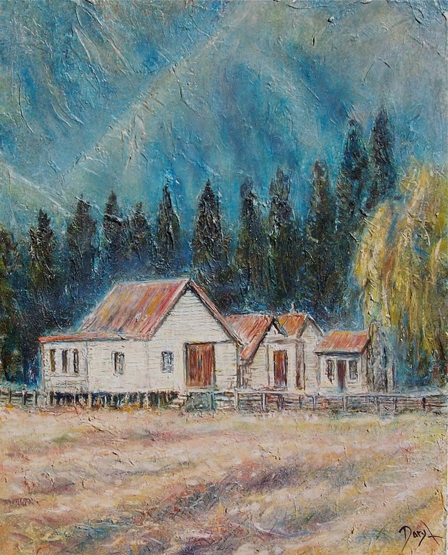 High Country New Zealand art. 'High Country Sheep Farm'