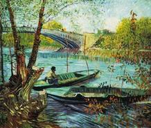Vincent van Gogh art print 'A Fisherman in his Boat' landscape prints by King and McGaw